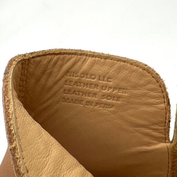 NISOLO Mia Everyday Ankle Bootie Womens 9 Tan Almond Leather Split Shaft Heeled - Picture 10 of 16